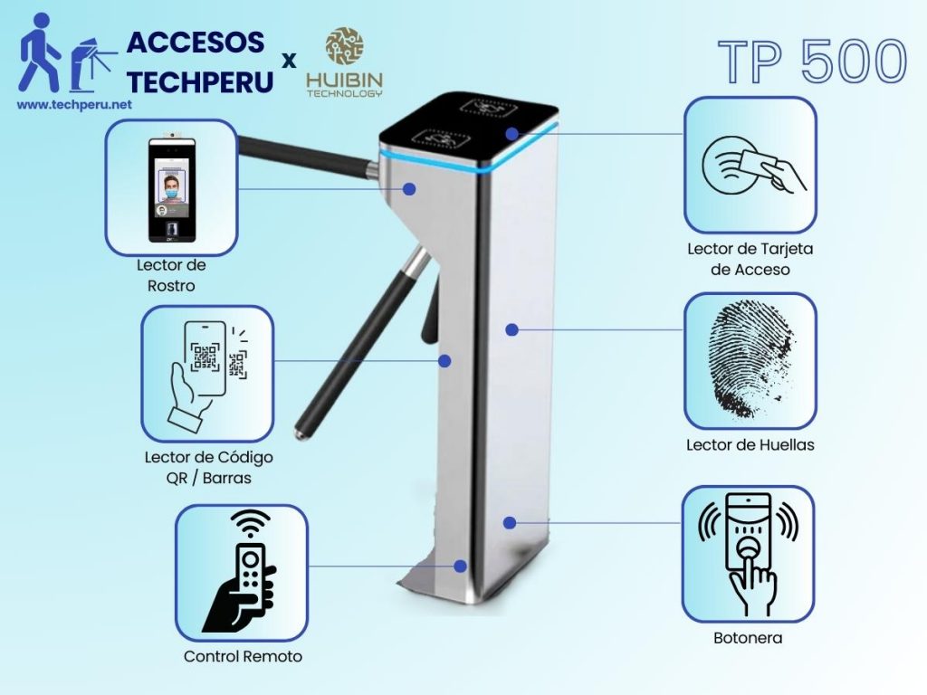 Mantenimiento de Torniquete de Acceso Peatonal Tripode con Huella Digital - TechPeru TP 500