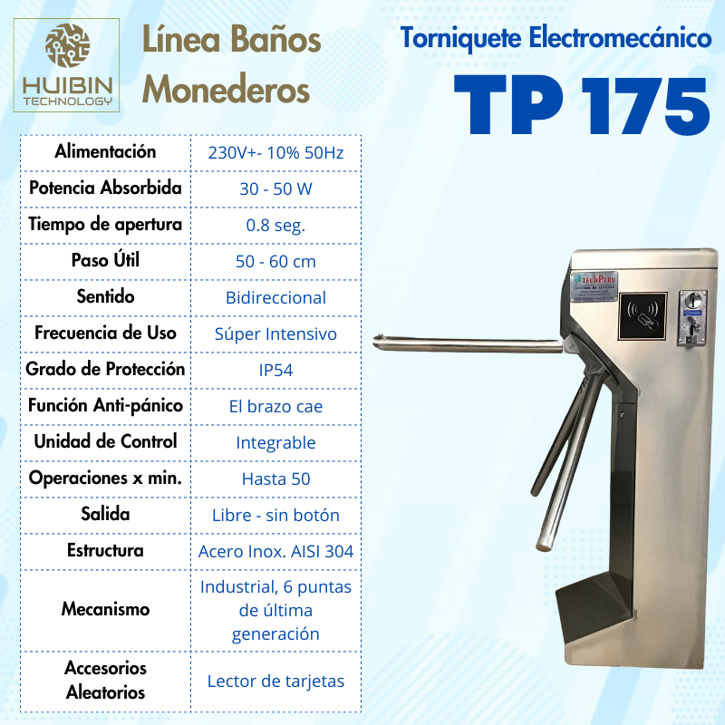 torniquete peatonal para baños públicos